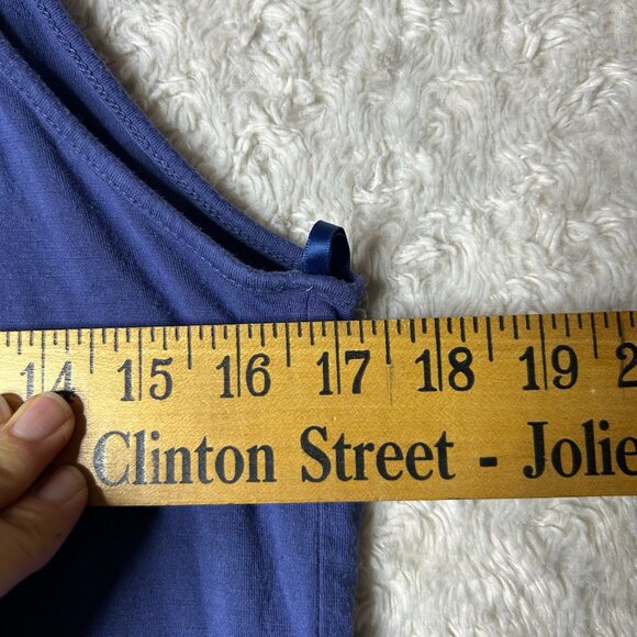 21 Saints Royal Blue Jumpsuit Medium with Scoop Neck, Tied Spaghetti Straps - Picture 8 of 9